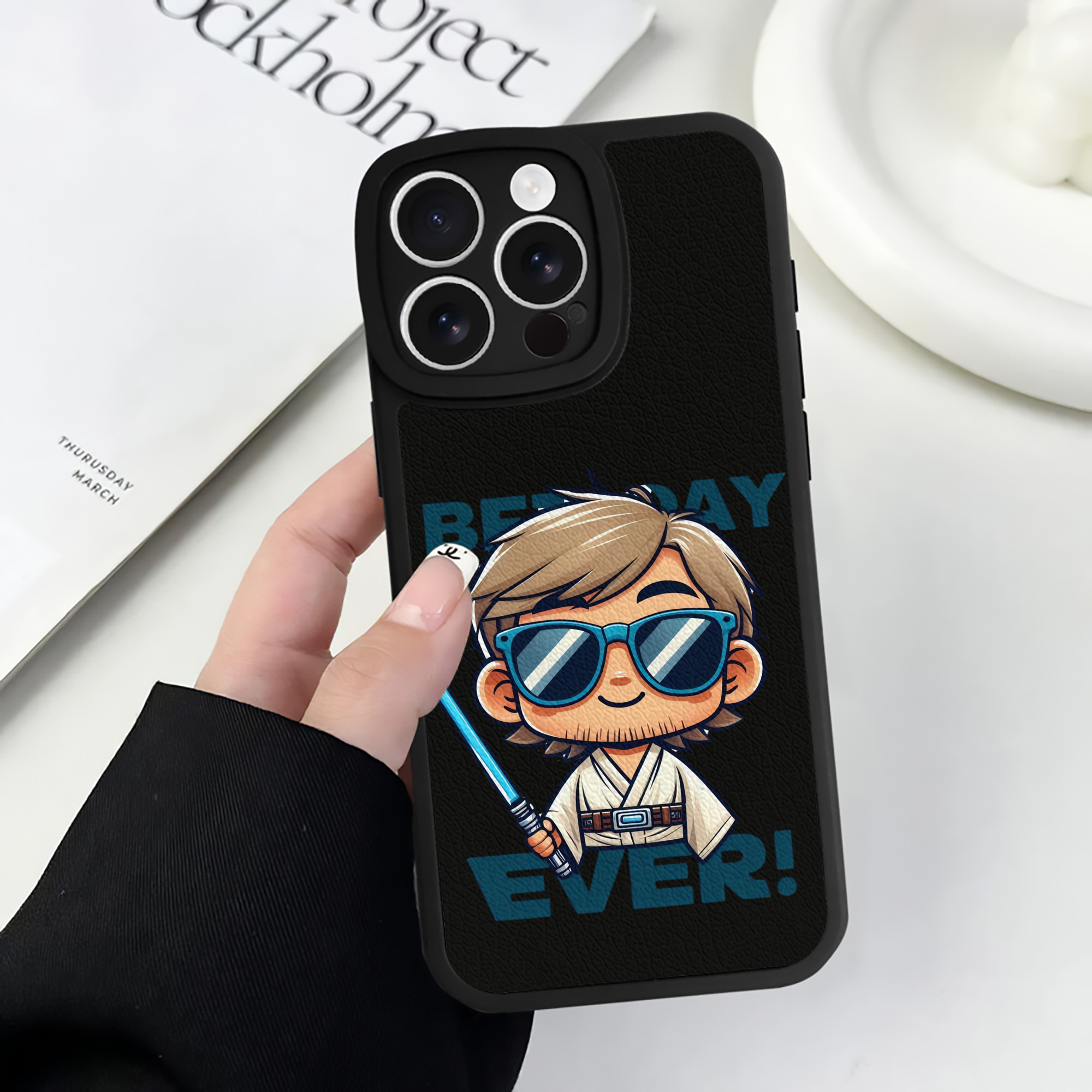 （画像用） スター・ウォーズ Star Wars 【iPhone 16シリーズ対応】シリコンスマホケース（レザー調） 材質：シリコン